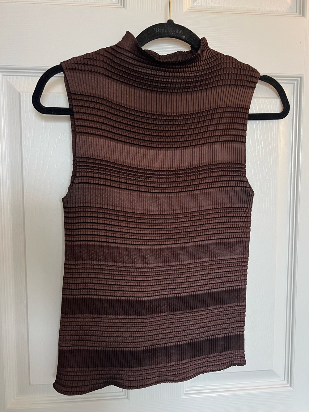 Vintage Y2K Brown Satin Pleated Tank